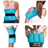 Comfytemp Wiederverwendbare Kühlpads Gel mit Riemen, 27 x 37 cm Kühlpack Groß für Schultern, Knie, Ellbogen, Hüfte, Rücken, Kalt Warm Kompresse Kühlkissen für Verstauchungen, Schwellungen, Prellungen