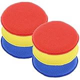 QWORK® 6er Set Mikrofaser Auto Handpolierschwamm 130x20 mm - Wax Applikator Pads für Polituren und Versiegelungen