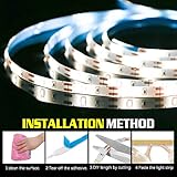 LED Streifen Batterie - 5 Meter 150 LED Batterie led Streifen für Deko Schneidbar, Led band mit 8 Modi IR Fernbedienung Batteriebetrieben Wasserdicht, Fernbedienung (Warmweiß) [Energieklasse A+]