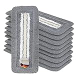 Okaei 10 Stück Wischmopp Bezug (50 cm) - Bodenwischer-Wischbezug für Krankenhäuser & Pflegeeinrichtungen - Wischer-Bezug mit Optimalen Gleiteigenschaften für Ergonomisches Arbeiten - Grau