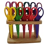 Jumbo DIY Bastelscheren-Set, 10-tlg. im Holzständer - mit 10 verschiedenen Schnittmustern!