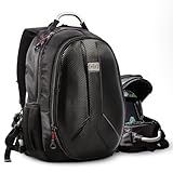 OG Original GetAway Motorrad Rucksack Wasserdicht, Herren, Hartschale, Grosse Kapazität, Erweiterbar 35L/45L, Motorradhelm Tasche, Helmtrageriemen, Anti-Diebstahl, Reflektierend, Laptop