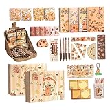 Generisch Schulbedarf Mit Capybara Motiven – Niedliche Accessoires Für Die Schule | Tiermotiv Schreibwaren Set – Für Kinder Mädchen Schüler & Lehrer Zum Schreiben Zeichnen & Geschenk