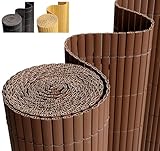 Generisch 80 * 300cm PVC Sichtschutzmatte Sichtschutzzaun mit Kabelbindern Sichtschutzzaun Windschutz Wasserdicht ohne Bohren für Balkon Garten