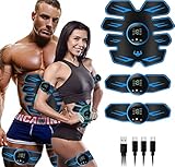 EMS Muskelstimulation Elektrostimulation ABS Trainingsgerät Professionelle USB Muskelstimulator Elektrische Bauchmuskeltrainer Massagegerät für Damen