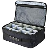 HMF 18442-02 Kameratasche, Kamerakoffer individuelle Trennwände, Spiegelreflex, 44 x 28 x 18 cm, schwarz