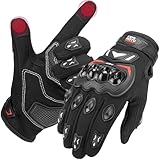 KEMIMOTO Motorradhandschuhe Herren, Motorrad Handschuhe Sommer mit Knöchelprotektor und Touchscreen, Amtungsaktive Sport Handschuhe für Herren und Damen, für Motorrad, Fahrrad, Roller, Jagd