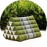 TEmkIn Bett-Rückenlehnenkissen, Wurfkissen, natürliche Kapok-Füllung, Dreieckskissen, Kopfstütze, Thai-Kissen zum Fernsehen und Lesen, 17 Farben (Farbe: G, Größe: 56 x 40 x 40 cm)