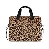 Laptoptasche mit Leopardenmuster für Damen und Herren, Computertasche, Laptop-Hülle, Aktentasche für 14/15,6/16 Notebook-Laptop, Schultertasche für Büro, Schule, Arbeit, Reisen, mehrfarbig,