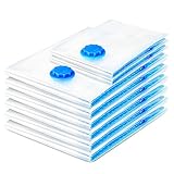 rabofly vakuumbeutel kleidung 8 Stück-6 Jumbo 80x60cm, 2 Kleine 60x40cm vakuumbeutel Vakuum Reise Aufbewahrungsbeutel Wiederverwendbar für Aufbewahrung Kleidung, Wolldecken, Bettdecken und Bettwäsche