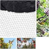 Vogelschutznetz 30 x 15M, Vogelnetz Stabil, Schwarz Volierennetz, Pflanzennetz Teichnetz Gartennetz Teichabdecknetz für Garten, Balkon oder Teich, Volierennetz