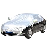 Mautopily Auto Halbgarage Abdeckplane Oxford wasserdicht & staubdicht – Schneefeste Autohaube für PKW, Winter/Sommer, Windfest mit Gurten & UV-Schutz