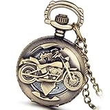 LANCARDO Taschenuhr Vintage Herren Damen Uhr Analog mit Kette Weihnachten Geschenk LCD100530