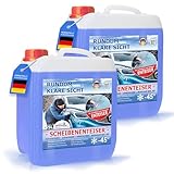 FASTX LIQUIDSOLUTIONS Fast X Hochleistungs-Scheibenenteiser – Schneller Enteiser für Klare Sicht und Sicherheit in der Winterzeit (2x5 Liter Kanister)