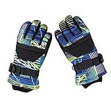 TOKIDNY wasserdichte Kinder Skihandschuhe Für Jungen Und ädchen Vollfingerhandschuhe Schwarz Ideal Für Schneeaktivitäten Winddicht Und Warm Perfekt Für Skifahren Und