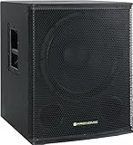 Pronomic SA-18 SUB Aktiv Subwoofer - 1x 18' Speaker mit Bassreflex-Öffnungen - 600 Watt Spitzenleistung - max. SPL: 126 dB - 35mm-Flansch - schwarz