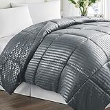 Sampur Bettdecke Soft Grau | doppelseitig Sommer Winter | 100% Polyester, grau, 240 x 260 cm