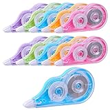 Jewan Korrekturroller Maus,10er Korrekturmaus,12m x 5mm Korrekturband mit Schutzkappe&Fenster Korrigieren Roller, Ideal für das Büro, das Home Office oder die Schule