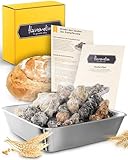 Flavemotion Lavasteine Backofen zum Brot backen inkl. Edelstahl Dampfschüssel für optimale Wärmeverteilung dank natürlichen Wasserdampf, Brot Back Zubehör für knuspriges selbst gemachtes Brot
