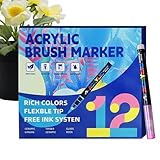 Filzstifte mit Acrylspitze, weich, mehrfarbig, Schulbedarf, pädagogisches Zubehör – Set mit Acrylfarben | für Erwachsene, Schule, Büro und kreative Aktivitäten, Geschenke