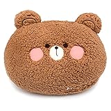 Mislaxy Niedliches Plüschkissen, Sofakissen Kuscheltiere Kawaii Weiche Sofadekoration, Geschenke für Geburtstag Weihnachten 35x27cm (Bär)
