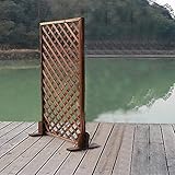 Zaun Sichtschutz Erweiternder Spalierzaun Holzzaun Trennwand Holzgitter Outdoor Klettergerüst Carbonized Holzzaun Holz Gartenzaun Chihen210720(Size:L60CM*W3CM*H120CM)
