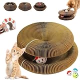 Kratzkokon für Katzen, Tragbare Pet Cat Scratch Board, Magic Katzenwirbel Katzenliebling, Foldable katzenspielzeug Intelligenz mit Ball, Zur Linderung Von Katzenangst (A)