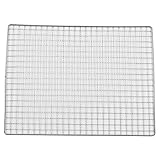 Buachois Edelstahl Grillrost 35 x 26,7 cm Antihaft Grillgitter Kühlen Roste Outdoor BBQ Holzkohle Backen Netz für Braten Fleisch Gemüse Garnelen Fisch