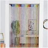 ElevaPulse Perlenvorhang, 200 X 100 cm Fadenvorhang, Perlenvorhang Türvorhang, Türvorhang Perlen, Fliegenvorhangvorhang Bunt, Fransenvorhang, Fliegenschutz Tür, Tür Vorhang