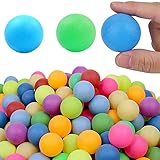 Regerly Tischtennisbälle, 50Stück Spaß Bälle Training Ping Pong Bälle Mischfarben Tischtennis Bälle Set für den Vergnügungspark Launch Machine Glücklicher Abgehobener Betrag für Tischtennis