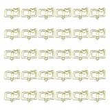 30pcs Buchformpapier Clip Kleine Papierklammern Metalldatei Klemme Buchmarkierungsclips Für Dokumente Fotokarte Organisation Metallpapier Clips