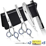 NWOUIIAY Haarschere Set Friseurschere Professionell Haarscheren 2 edelstahl scharfe Effilierschere präzise Haarschnitte