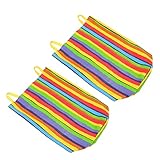 SOPOTUTU 2 Stück Bunte Hüpfsäcke für Mittlere Strapazierfähige Rennsäcke für Lustige Outdoor Spiele Leicht und Tragbar für Geburtstagspartys und Gartenrennen