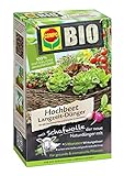 COMPO BIO Hochbeet Langzeit-Dünger, Als Gemüsedünger, Obstdünger, Kräuterdünger und für andere Hochbeet-Pflanzen, 5 Monate Langzeitwirkung, 750 g