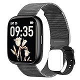 TOOBUR Smartwatch Damen Herren ohne App und Handy mit schrittzähler, 1.83' Fitness Tracker mit Herzfrequenzüberwachung,IP68 Wasserdicht, Fitnessuhr mit Schlaftracker, Metallband iOS Android kompatibel