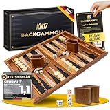 Backgammon Brettspiel -Das Gesellschaftsspiel für spannende Momente - Edles Reisespiel aus Holz, perfekt für unterwegs.