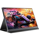 UPERFECT Portable Monitor 17.3 Zoll 144Hz, Tragbarer Monitor Mobile Display mit 1920 * 1080 Full HD IPS Bildschirm HDMI 2 USB C für PC Handy Laptop Switch Xbo Vesa-kompatibel