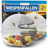 Patronus 2X Wespenfalle für draußen [15 cm groß] zum effektiven Schutz vor Wespen - Umweltfreundlich Wespen vertreiben ohne Gift, Wirksames Mittel gegen Wespen, Lebendfalle zur Wespenabwehr Outdoor