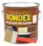 2,5l Bondex Holzlasur für Aussen plus Flächenstreicher (nussbaum)