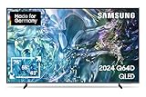 Samsung QLED 4K Q64D Fernseher 55 Zoll, Samsung TV mit Quantum Prozessor Lite 4K, 100 % Farbvolumen, 4K Upscaling, Motion Xcelerator, Smart TV, GQ55Q64DAUXZG, Deutsches Modell [2024]