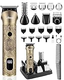 Ufree Haarschneidemaschine Profi Barttrimmer Herren, 7 in 1 Bartschneider Haarschneider Rasierer Herren Elektrisch, Langhaarschneider Trimmer, Geburtstagsgeschenk für Männer