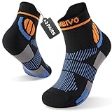 CAMBIVO Kompressionsstrümpfe Herren Damen 2 Paar, Stützstrümpfe 15-20 mmHg, Gepolsterte Kompressionssocken, Compression Socks, Atmungsaktiv Socken für Sport, Reise, Flug, Schwellung, Alltag