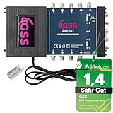 [ Test SEHR GUT *] GSS 5/8 Multischalter für Quattro & Quad LNB, Multiswitch für 1 Satelliten & 8 Teilnehmer (TV, Sat Receiver), Matrix Sat Verteiler, HD 4K Digital, für Schüssel Spiegel Antenne