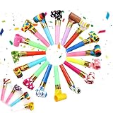 HSLPSM 20 Stück Tröte, Trötren, Kinder Jubel Partytröten, Tröte Fan Fußball, Kindergeburtstag Luftrüssel, Lustige Spielzeuge für Neujahr Geburtstag Party, Graduierung, Weihnachten (Farbig Gemischt)