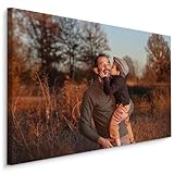 Muralo Bild auf Leinwand, Fotogeschenk, Fotoleinwand Personalisierte Geschenke für Männer und Frauen, Geschenk mit eigenem Foto zum Einzug, Hochzeit, Geburtstag, Weichnachten Br. 40cm x Höhe 30cm