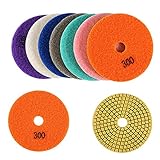 TOPINCN Polierpads, 4 mm Dicke professionelle Schleifscheibe, Nass-/Trocken-Mehrzweck-Granit für Diamant