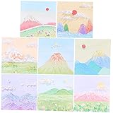Lurrose 8st Briefpapier Monitor Weiße Notizblöcke Notizblockspender Selbstklebende Notizblöcke Klare Schreibunterlage Ultra Süße Stifte Pastellstifte Selbstklebende Notizzettel Colorful