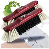 com-four® 2X Zimmerbesen ohne Stiel mit Schraubgewinde - Stubenbesen mit Rosshaarmischung - Rosshaarbesen aus Buchenholz - ca. 30 cm (Zimmerbesen - 02 Stück)