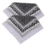 GRADENEVE 2 Satz Teiliges Baumwollstoff Patchwork quadrate Bedruckter Nähen Stoff DIY Handarbeitsmaterial für Basteln und Quilten in Schwarz