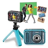 VTech Kidizoom Video Studio HD blau – Kinderkamera mit Greenscreen, Stativ, Effekten, Selfielinse und vielem mehr – Für Kinder von 5-12 Jahren, único